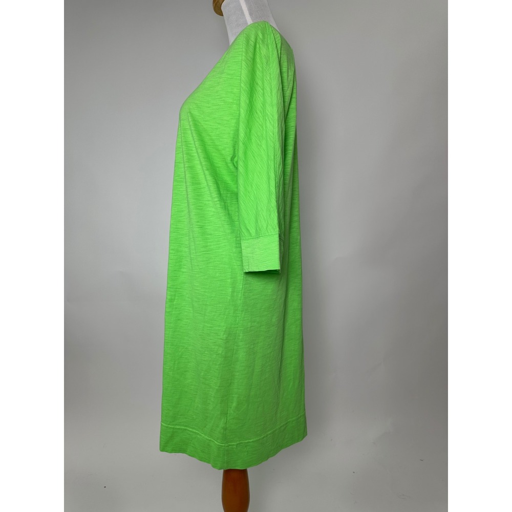 Lilly Pulitzer Lime Green Pima Cotton Shift Dress Halloween 3/4 Sleeve M - Picture 5 of 9